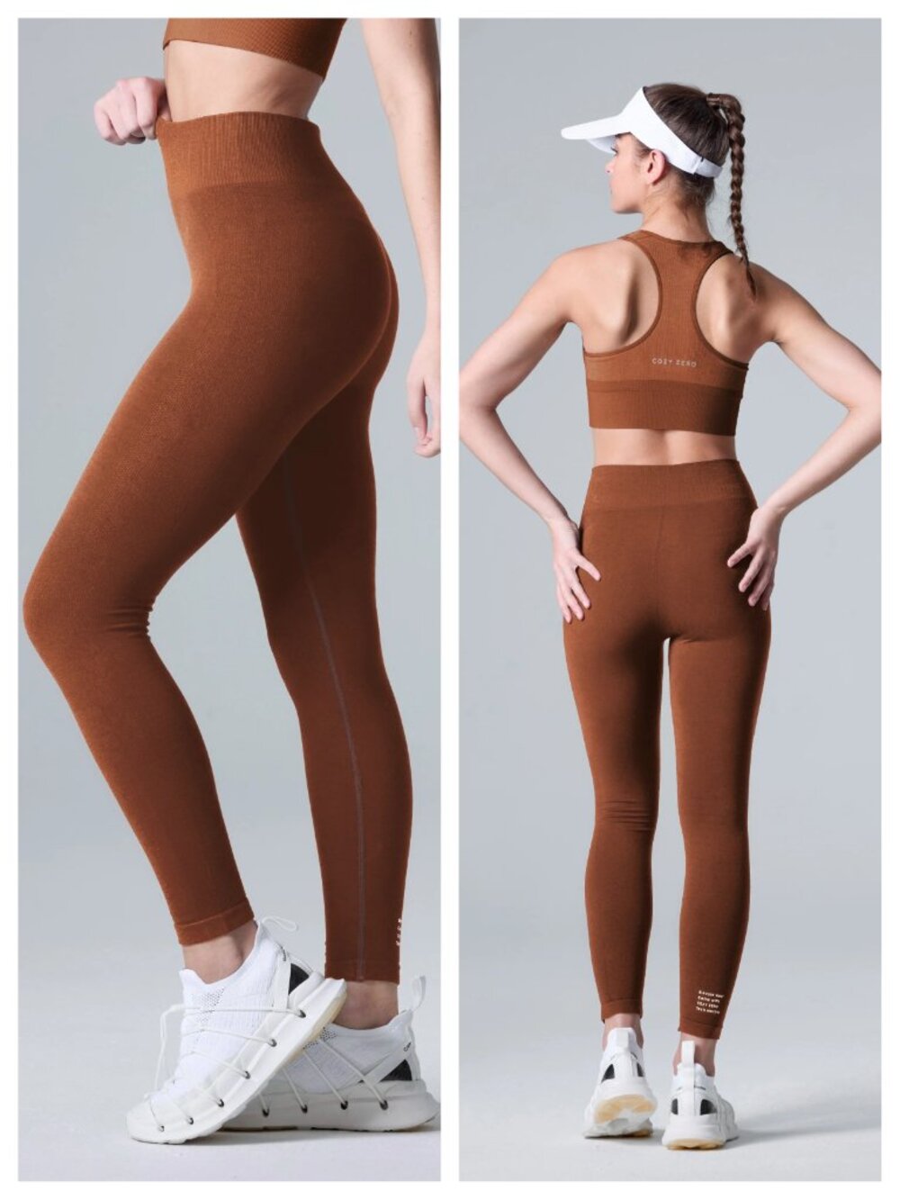 Cozy Zero Women's PerformaWool Medium Compression Legging L Cappuccino Brown